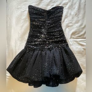 knee length dresses for ladies Lawton Celestial Embellished Tulle Mini Dress Lunar Gold / 10